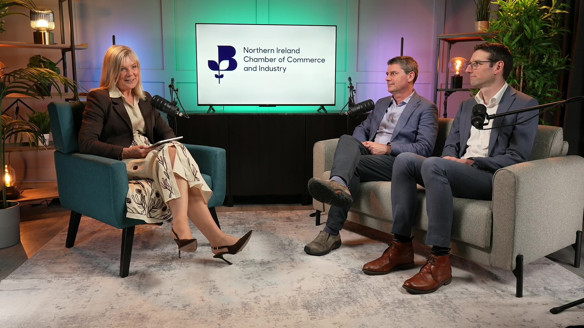 Panel discussion recording with three guests